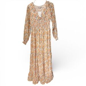 NWT Patrons of Peace Full Length Maxi Boho Floral Dress